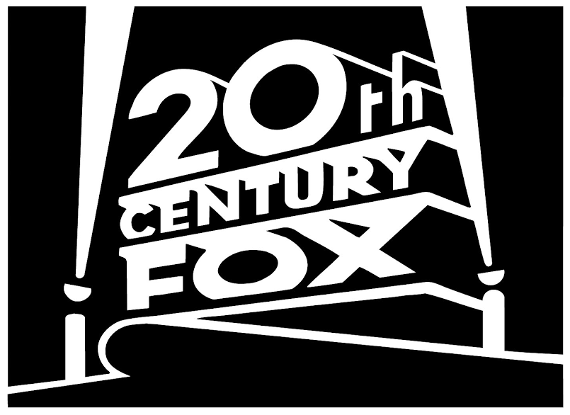 20th century fox logo black and white